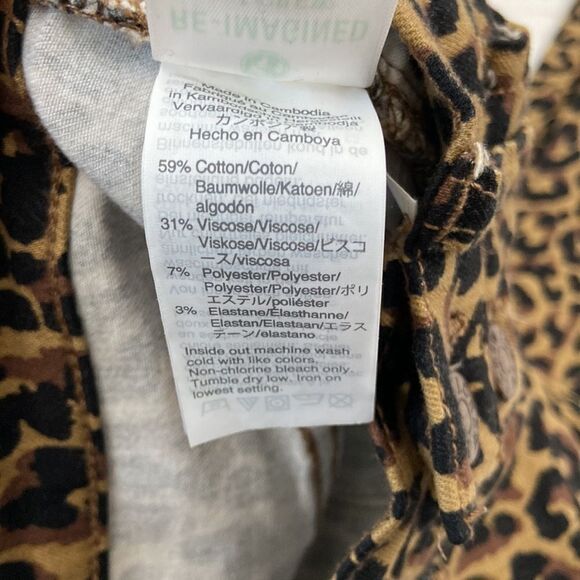 J.Crew 9" High Rise Skinny Leopard Print Jeans size 26 - Picture 8 of 10